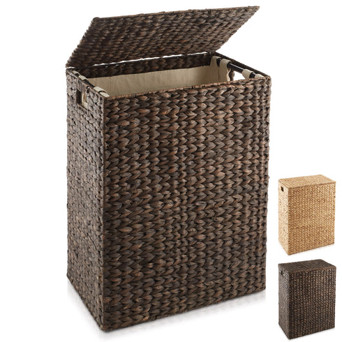 Large Rectangular Laundry Hamper Basket with Lid and Liner